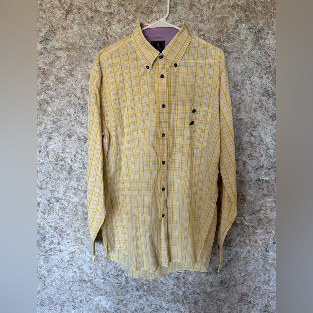 Plaid Yellow Button Down Shirt